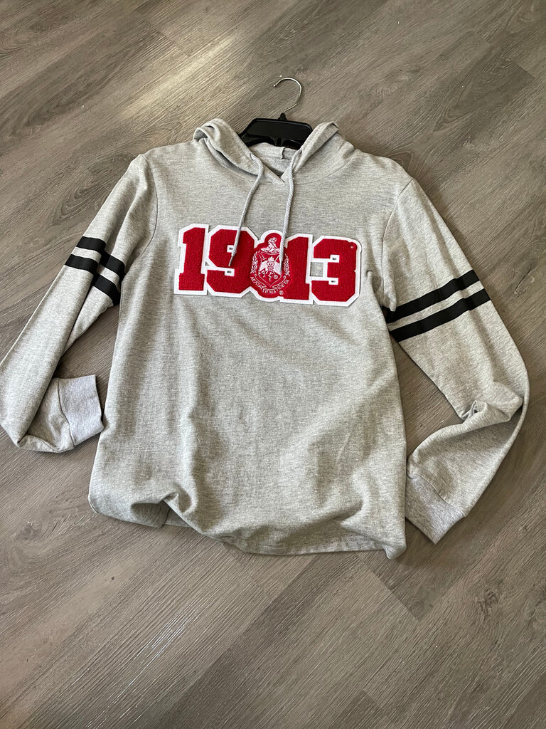 ΔΣΘ DST 1913 Red, Black & Gray Hoodie 2025