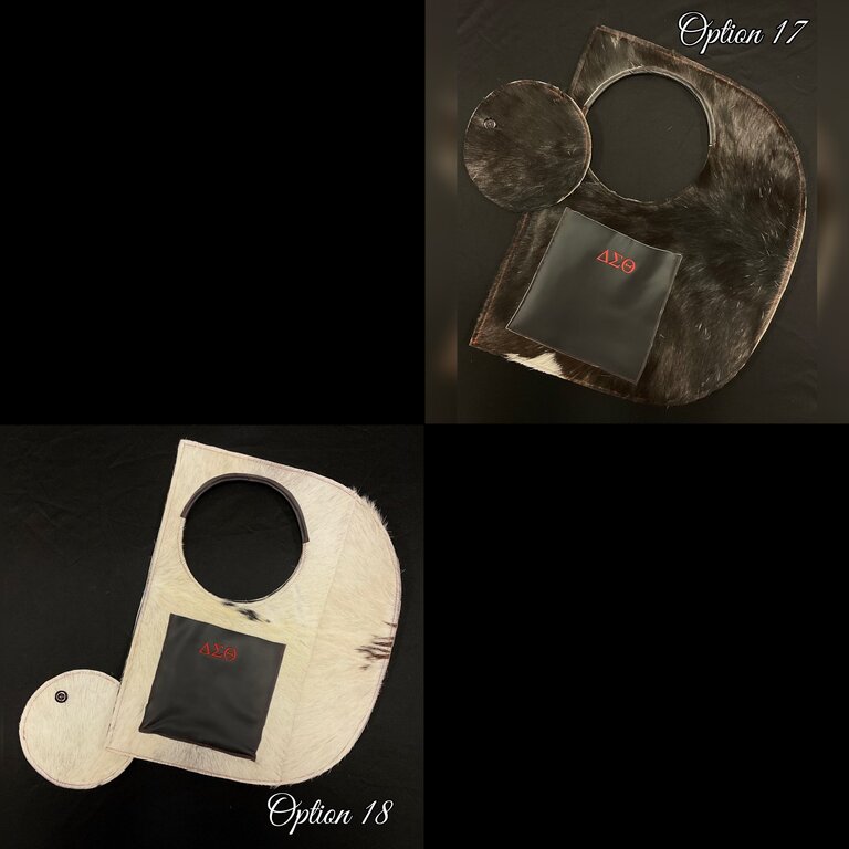 ΔΣΘ DST Cowhide & Leather D Bag w/Pouch (9 Styles) 2025