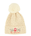 ΔΣΘ MO DST 50th Knit Pom Pom Beanie - Black & Cream