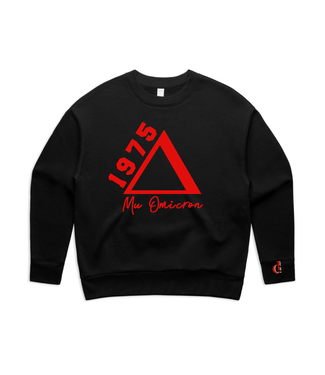 ΔΣΘ MO DST 1975 Black, Gray, Cream Relaxed Sweatshirt