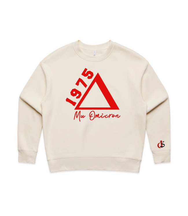 ΔΣΘ MO DST 1975 Black, Gray, Cream Relaxed Sweatshirt