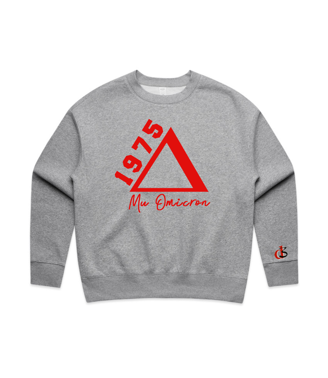 ΔΣΘ MO DST 1975 Black, Gray, Cream Relaxed Sweatshirt
