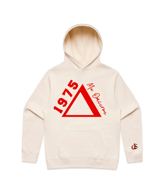ΔΣΘ MO DST 1975 Embroidered Cream, Black, Gray Relaxed Hoodie
