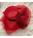 W  SALE Wide Sheer Red/Black Hat (FA25Y)