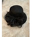 W Black Sheer Hat with Bow (FA25)