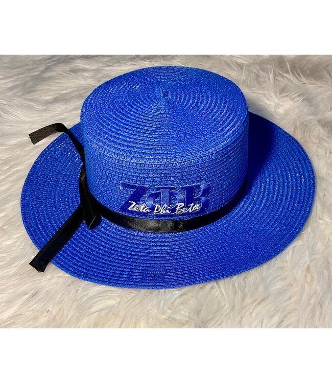 ΖΦΒ SALE! ZPB Zeta Phi Beta Straw Hats - Symbols, Shield, Bow (SP26)