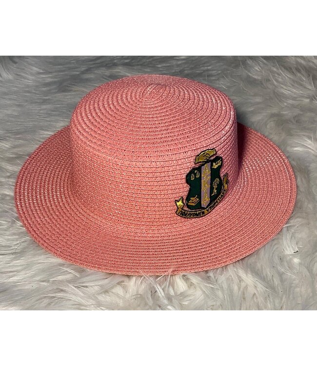 ΑΚΑ SALE - AKA Straw Hat - Shield, Symbols, Bow (FA25Y)