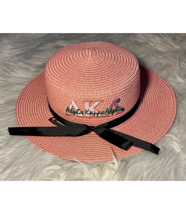 ΑΚΑ SALE - AKA Straw Hat - Shield, Symbols, Bow (FA25Y)