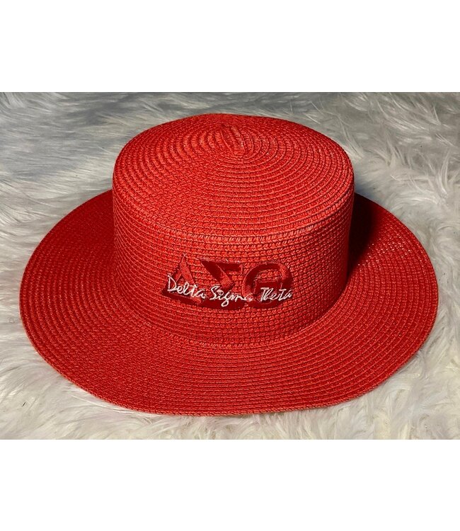 ΔΣΘ SALE DST Straw Hats - WH Symbols, Red Symbols, Striped Patch, Bow (FA25)