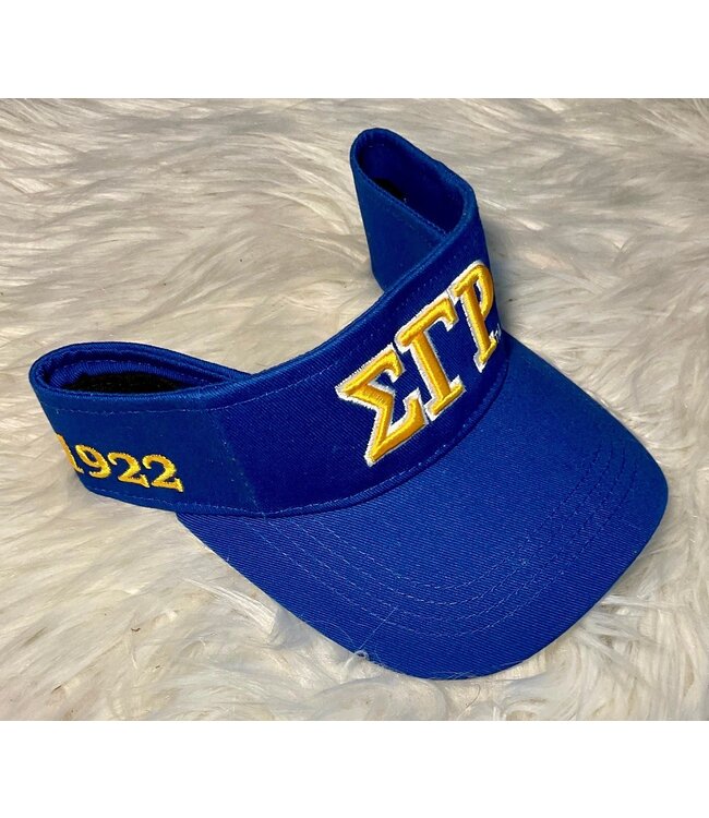 ΣΓΡ SALE - SGR Embroidered Visors - Royal & Gold (FA25)