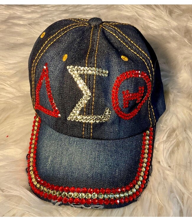 ΔΣΘ DST Denim Rhinestone  Cap (FA25)