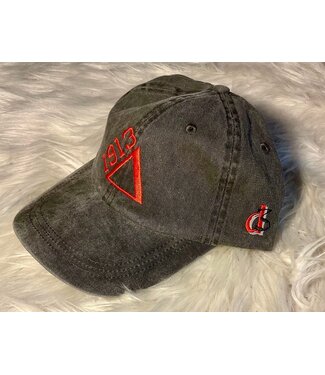 ΔΣΘ SALE DST 1913 Grey Washed Baseball Cap (FA25)