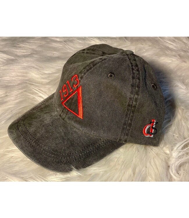 ΔΣΘ SALE DST 1913 Grey Washed Baseball Cap (FA25)