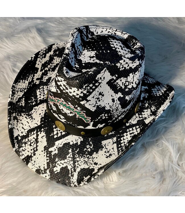 ΑΚΑ AKA Snakeskin Cowboy Hat (FA25Y)