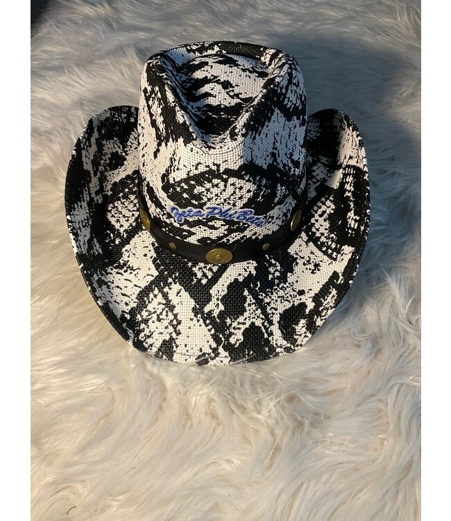 ΖΦΒ SALE! ZPB Zeta Phi Beta Snakeskin Cowboy Hat (SP26)
