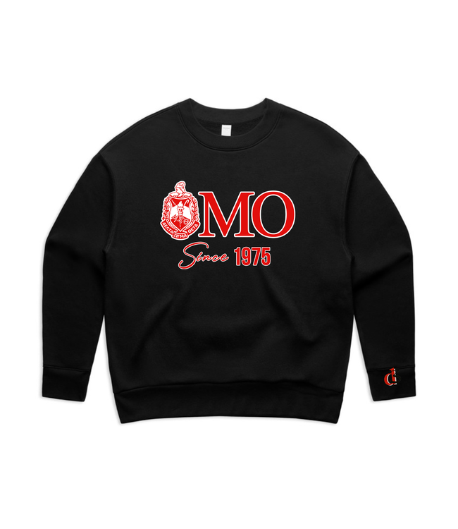 ΔΣΘ MO DST Since 1975 Black, Gray, Cream Relaxed Sweatshirt