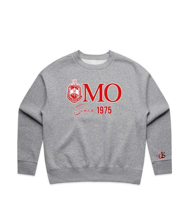 ΔΣΘ MO DST Since 1975 Black, Gray, Cream Relaxed Sweatshirt