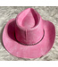 ΑΚΑ AKA Pink Lightweight Cowboy Hat with Rhinestones & Ivy (FA25Y)