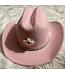 ΑΚΑ SALE! AKA Pink Cowboy Hats - 2 Versions Rhinestones/Pearl Ivy (SP26)