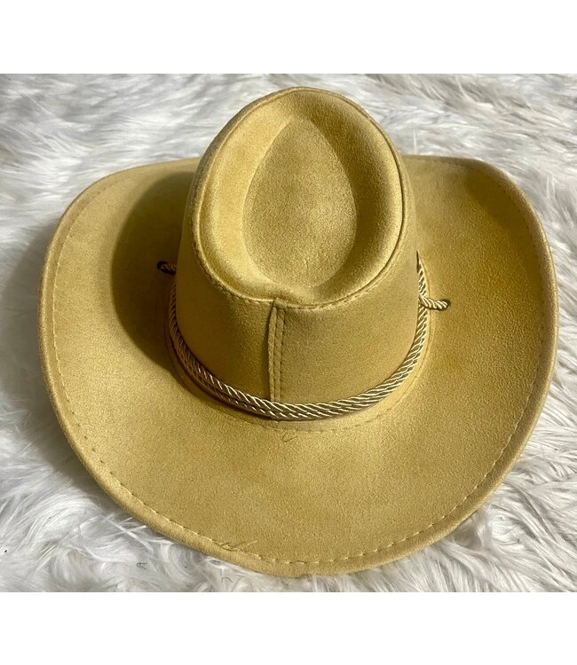ΣΓΡ SGR Gold Suede Cowboy Hat w/Embroider (FA25Y)