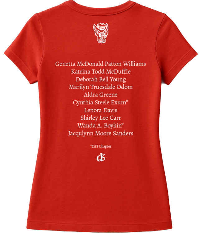 ΔΣΘ MO DST  Embroidered/Printed Fitted Red Crew (FA25Y)