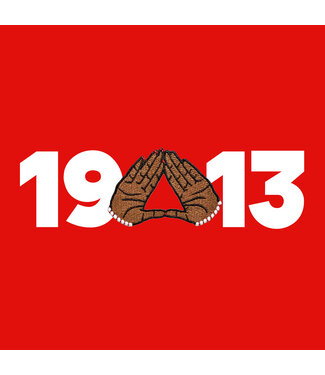 ΔΣΘ DST Embroidered 1913 Mid Red T-shirt (FA25)