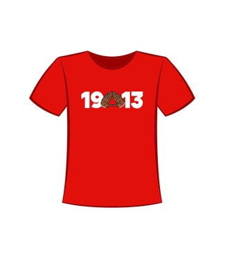 ΔΣΘ DST Printed 1913 Mid Red T-shirt (FA25)
