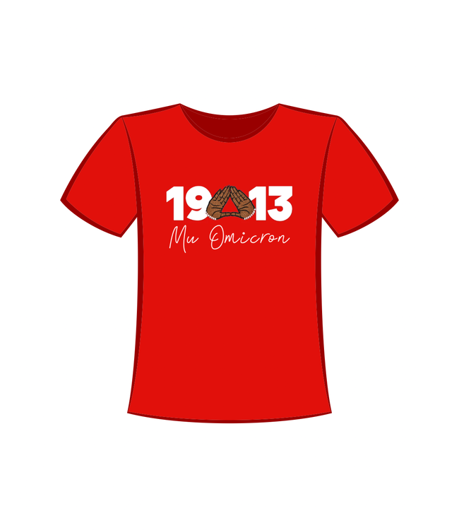 ΔΣΘ MO DST Embroidered 1913 Mid Red T-shirt (FA25)
