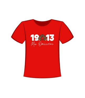 ΔΣΘ MO DST Printed 1913 Mid Red T-shirt (FA25)