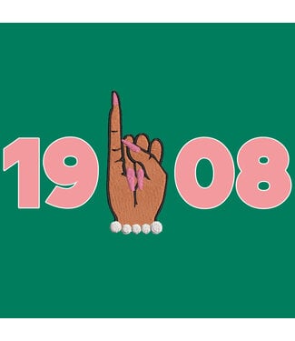 ΑΚΑ AKA Embroidered 1908 Pinky Green T-shirt (FA25)