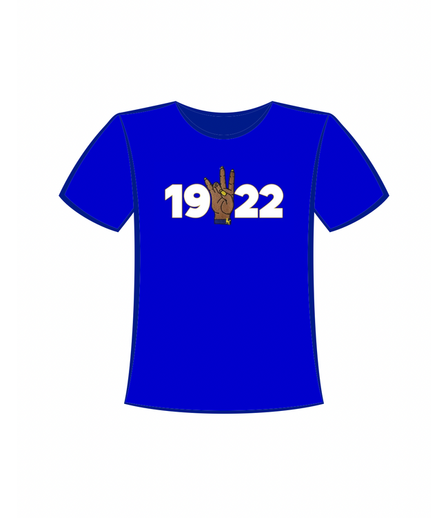 ΣΓΡ NEW! SGR Sigma Gamma Rho Embroidered 1922 Royal T-shirt (SP26)