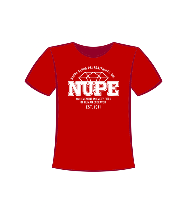 ΚΑΨ NEW! KAP Embroidered NUPE Red T-shirt (FA25)