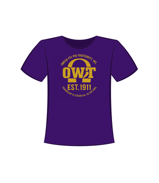 ΩΨΦ OPP Printed OWT Purple T-shirt (FA25)