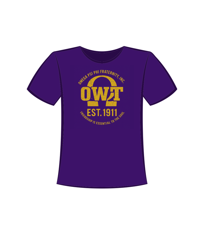 ΩΨΦ OPP Printed OWT Purple T-shirt (FA25)