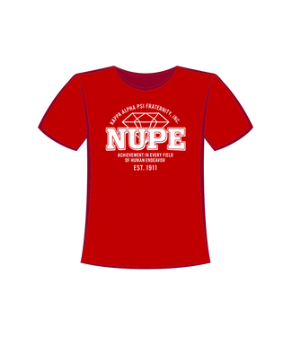 ΚΑΨ NEW! KAP Kappa Alpha Psi Printed NUPE Red T-shirt (SP26)