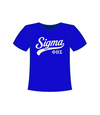 ΦΒΣ NEW! PBS Phi Beta Sigma Printed Sigma Royal T-shirt (SP26)