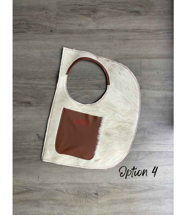 ΔΣΘ NEW! DST Cowhide & Leather D Bag w/Pouch (5 Styles) (SP26)