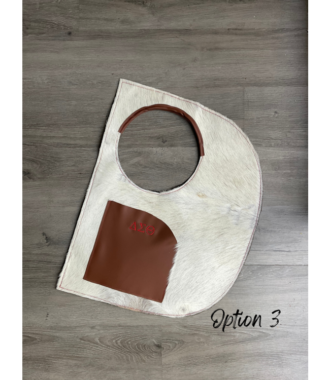 ΔΣΘ NEW! DST Cowhide & Leather D Bag w/Pouch (7 Styles) (FA25)