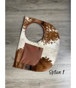 ΔΣΘ DST Cowhide & Leather D Bag w/Pouch (8 Styles) (FA25)