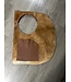 Cowhide D Bag with Brown Leather and Pouch