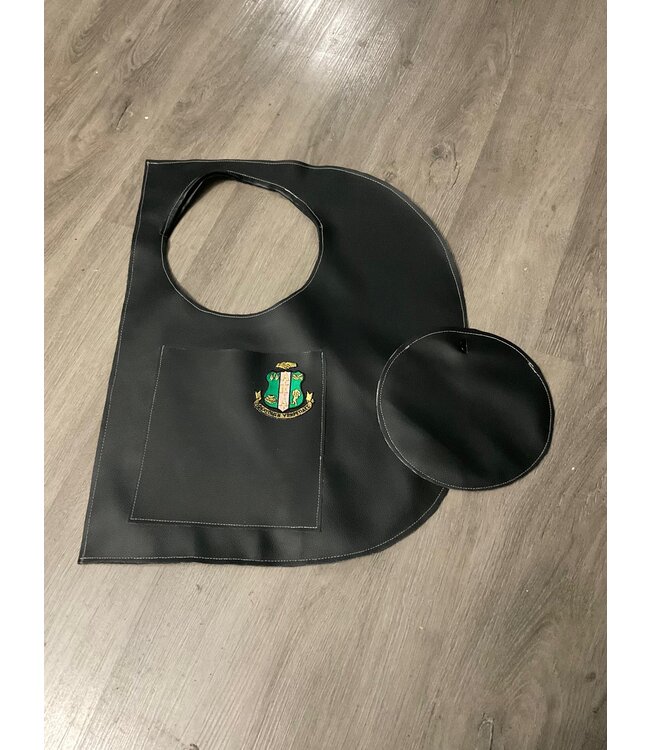 ΑΚΑ NEW! AKA Black Leather D Bag with Pouch (SP26)