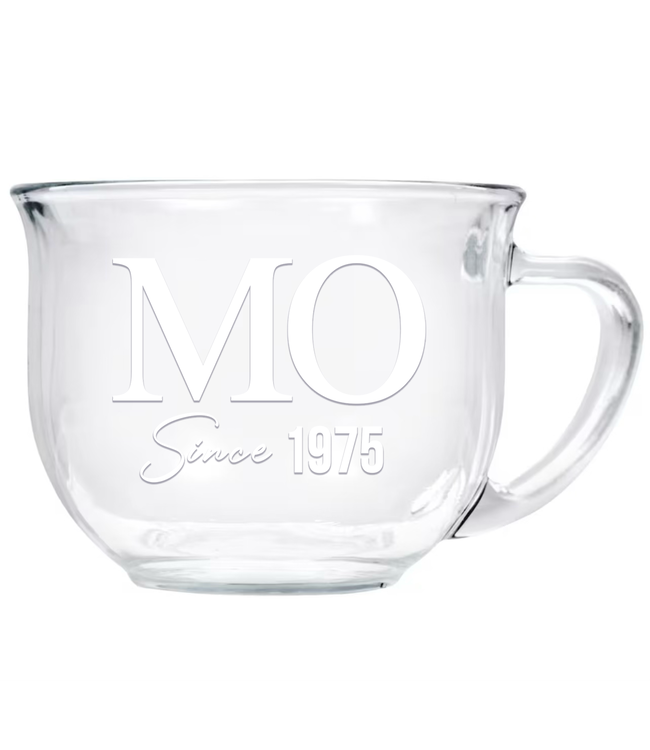 ΔΣΘ MO DST 50th Clear Glass Mug (FA25)