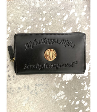 ΑΚΑ NEW! AKA Black Leather Wallet (FA25)