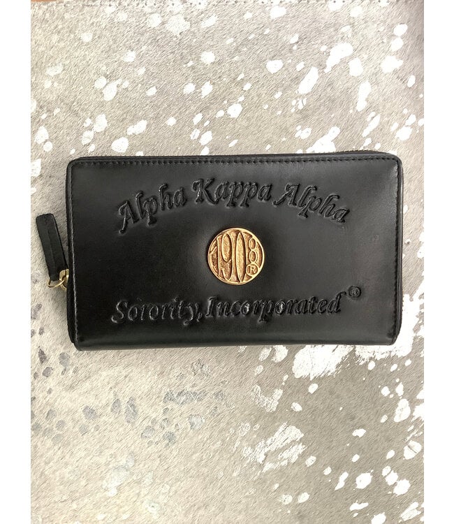 ΑΚΑ AKA Black Leather Wallet (FA25)