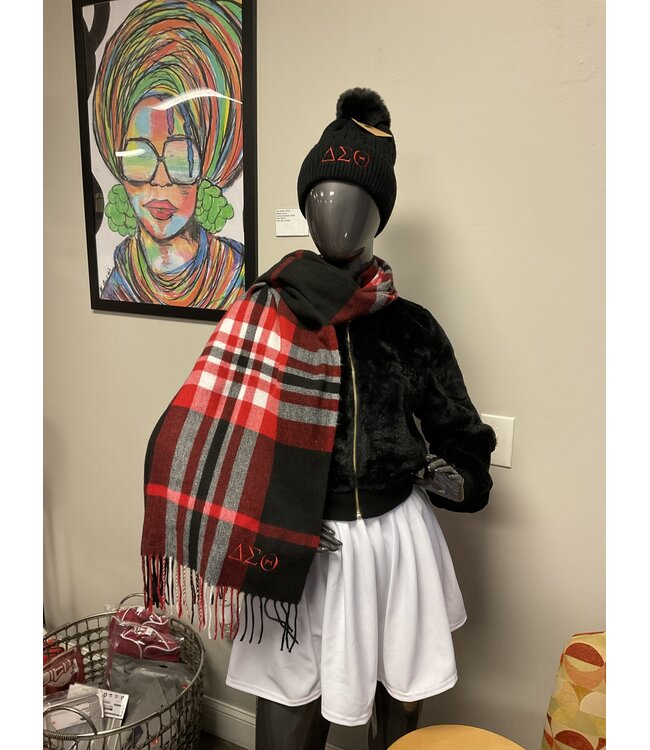 ΔΣΘ DST Cashmere Scarf Black (FA25)