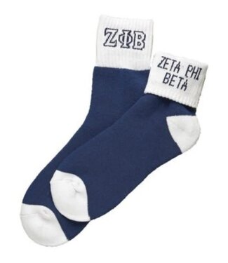 ΖΦΒ SALE! ZPB Zeta Phi Beta Crew Reversible Socks (SP26)
