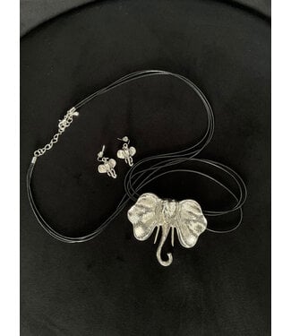 W Silver Elephant Necklace Sets (FA25)