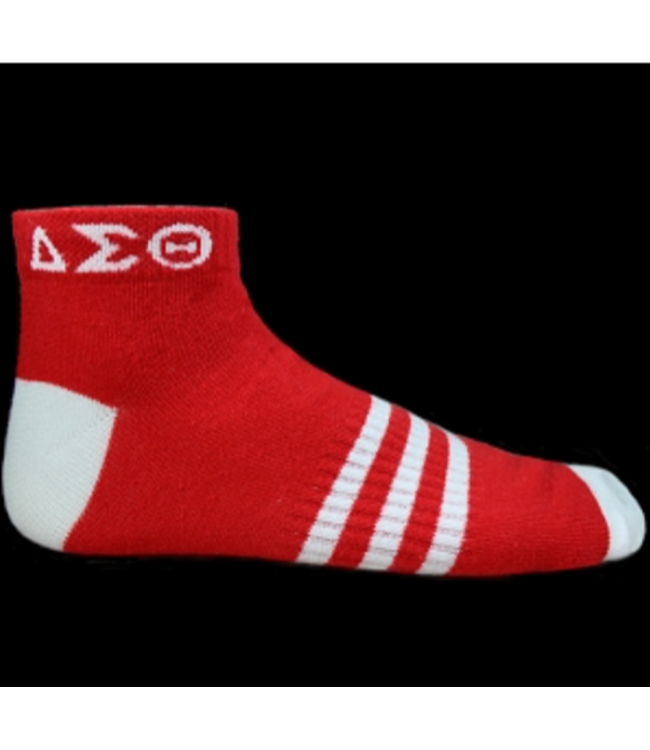 ΔΣΘ DST Red & White Ankle Socks (FA25)