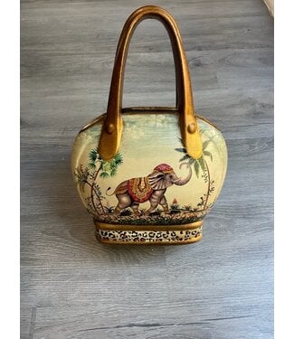 ΔΣΘ W Elephant Safari Porcelain Purse (FA25)