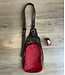W Genuine Italian Leather Deep Red Cowhide Slingback/Crossbody (FA25)